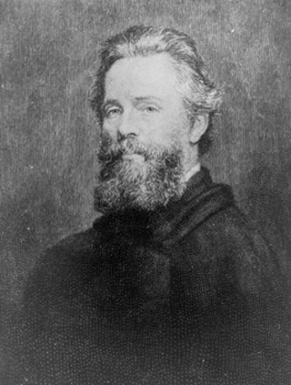 A portrait of Herman Melville.