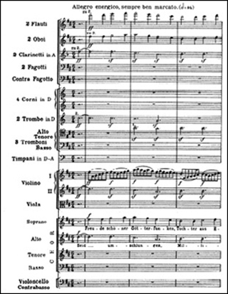 A page from the orchestral score.