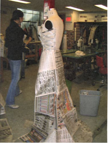 Drawing of a student-designed costume.