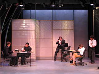 Scene from the MIT student production of The Internationalist.