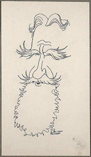 Caricature of George Bernard Shaw.