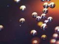 Macro photo of gas bubbles in cola.