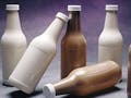 Photo of bottles made from liquid crystal polymers.