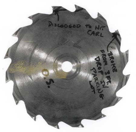 Photo of rotary saw blade.