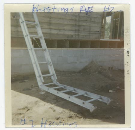 Photo of failed aluminum ladder.