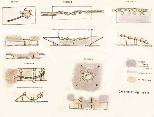 A diagram of the massing models.