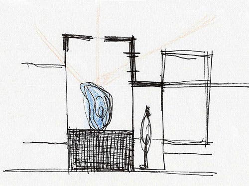 A diagram of the lighting conditions within the galleries.