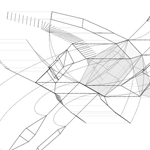 Drawing of many planes and projection lines.