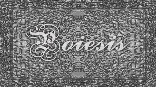 Stylized text and decal on the cover of the board game.