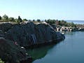 A photo of Rockport quarry and the adjoining lake.