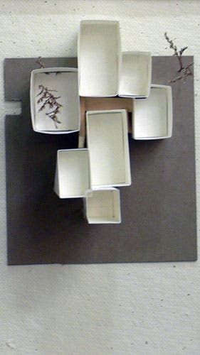 A study model showing how spaces interrelate.