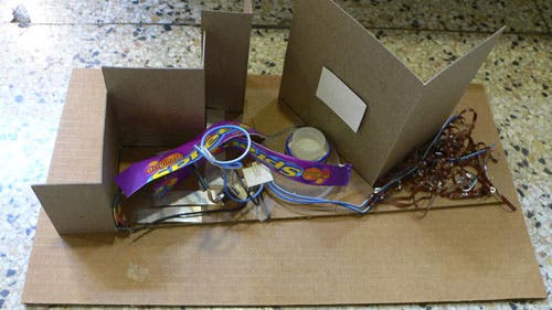 A model made from found objects.