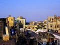 A photo of the rooftops of Havana, Cuba with lots of clotheslines visible.