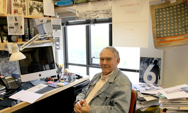 Professor sitting in his office.