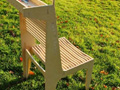 Photograph of a wooden chair designed by a student in this course.