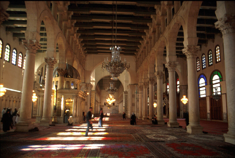 Hypostyle Hall of the Mosque of the Umayyad, Damascus. 