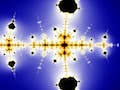 A blue and yellow fractal.