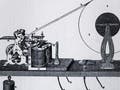 Historical schematic diagram of Morse telegraph.