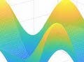 Yellow and blue surface plot colormap.