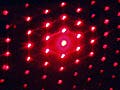 Red lights in a pattern.
