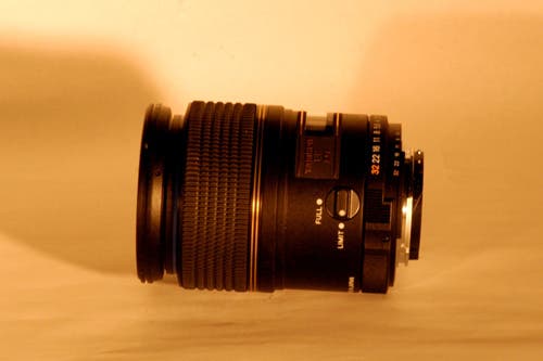 Camera lens focused at infinity.