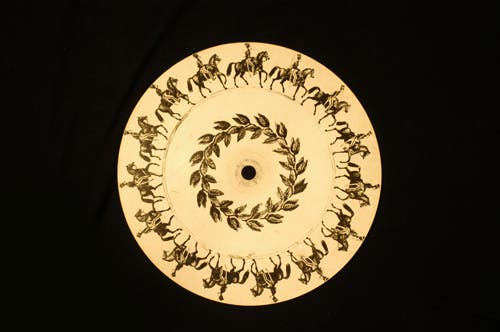 Disk used during stroboscopy lab to determine rotation speed.