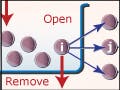 Diagram in which nodes can be inserted into or removed from a list of active nodes.