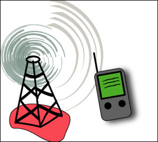 Figure showing an antenna and a receiving device.