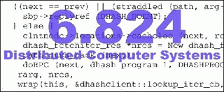 6.824 Course logo showing programming code below the course name.