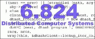 6.824 Course logo showing programming code below the course name.