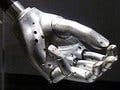 A photo of the Minsky Arm, a robotic arm, taken at the MIT Museum.
