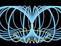 Vizualization of a magnet levitating above a superconducting ring.
