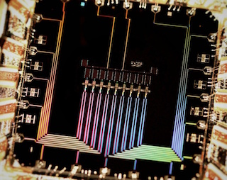 A photo of a microchip.