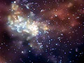 A photo of a galaxy taken by a space telescope.