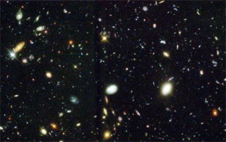 The Hubble Space Telescope Deep Field image.