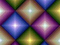 A pattern of diamond shapes in gradated colors