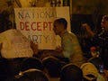 A photo of a group of protesters in Cairo, Egypt, in 2011.