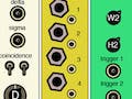 Diagram of apparatus buttons on left and instructions for buttons on right. 