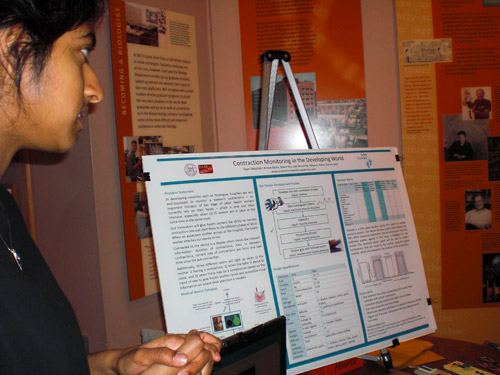 A photo showing the poster setup.