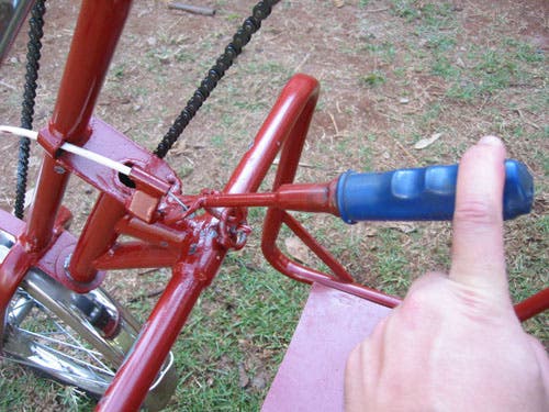 Photo of handle for front brake.