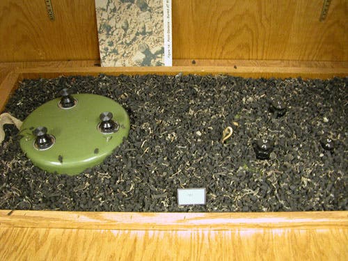 Exposed and buried AT mines. 