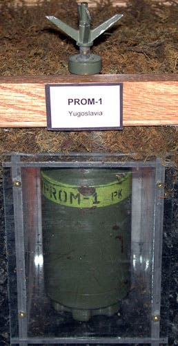Underground view of a PROM buried mine. 