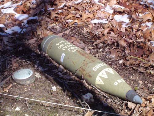 Unexploded ordenance (UXO). 