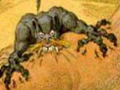 Illustration of Gout as a devil attacking a foot