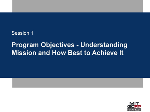 Image of the Session 1 slide deck title page.