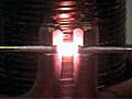 A collage of images showing physics experimental set-up.