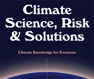 The curve of the Earth below the words "Climate Science, Risk & Solutions: Climate Knowledge for Everyone