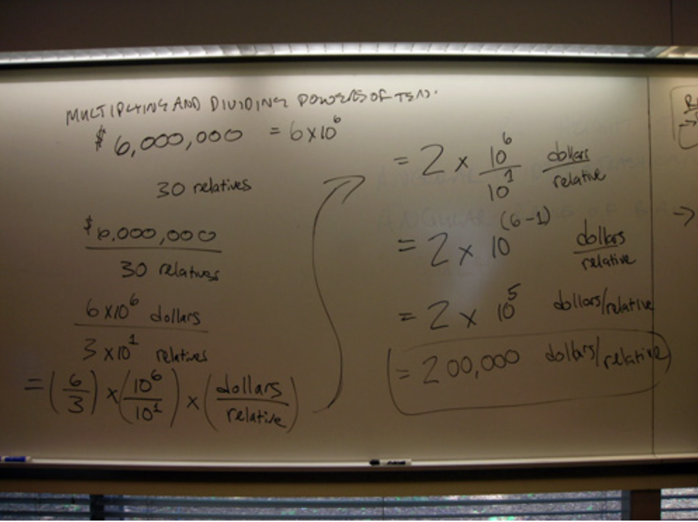 Factor label example