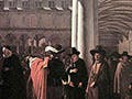 A painting of a courtyard known as the "Old Exchange" in Amsterdam.